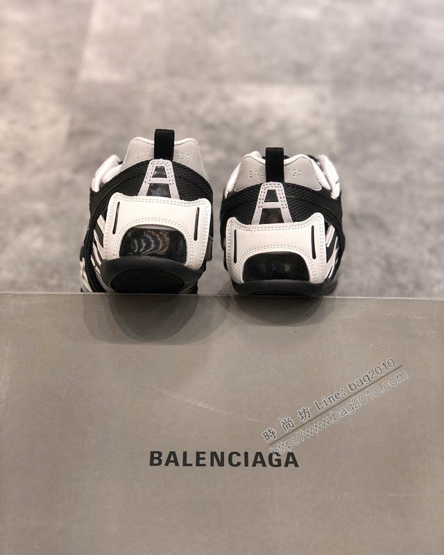 Balenciaga經典款男女鞋 巴黎世家頂級版本Drive鏤空老爹黑白賽車鞋 Balenciaga情侶款老爹鞋  hdbl1185